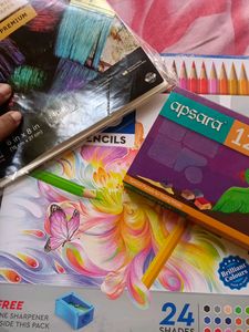 Apsara Oil Pastels, 7 Sheets,doms Colour Pencil