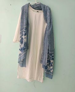 plain White Kurta Set