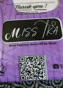 Purple Kurti with Unique Neckline