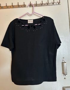 Black Top With Stylish Neck Design