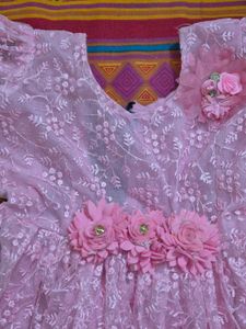 Pink Lace Flower Girl Dress