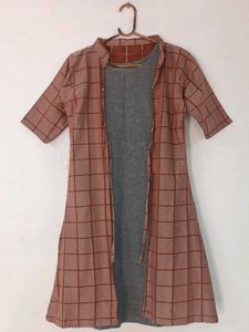 Checkered Open Front Top