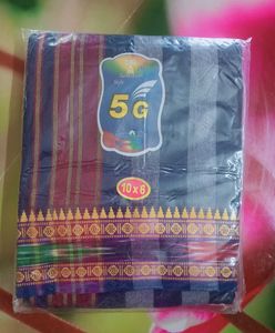 Striped Sambalpuri Border Design Dhoti Jode