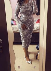 Silver Bodycon Dress