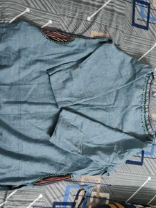 Bohemian Embroidered cotton kurta