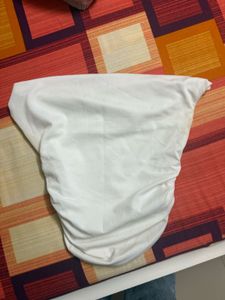 White Ruched Crop Top