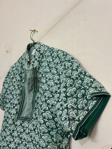 Green Printed Top