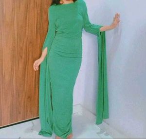 Green Sexy Ruched Unique Style Dress