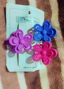 Cute Flower Hair Clips - Set of 3