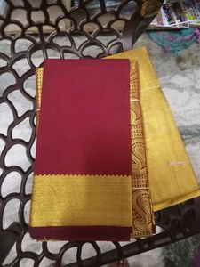 Unstitched Silk Lehanga Pattu Pavadai Dhavani Set