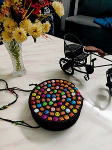 Smiley Vibes Beaded Sling – Handcrafted &amp; Colorful