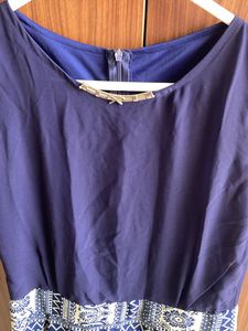 Navy Blue Jumpsuit For Festive Wear