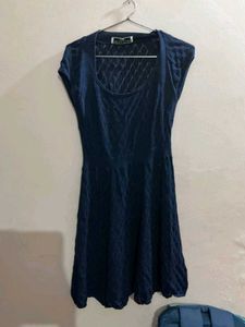 Navy Blue Knit Dress