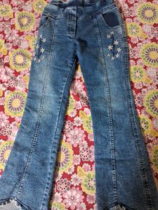 Floral Embroidered Jeans