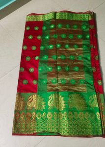 Red Colour Banarasi Silk Saree