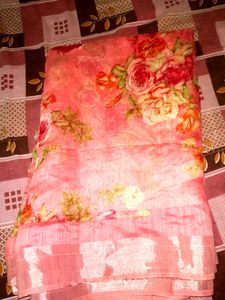 🍑 Peach Saree