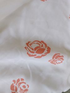 Peach And White Combo Gown