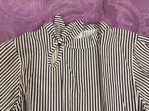Striped Bow Blouse Top