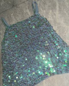 crochet y2k sequin top beach