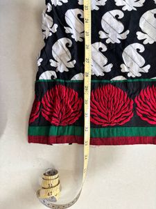Black &amp; White Paisley Print Kurti