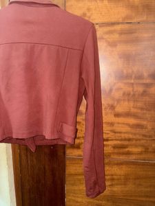 Burgundy Biker Jacket