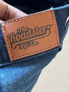 Roadster Medium Blue Wide Leg Heavy Fade Jeans