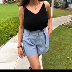 Lulu &amp; Sky Blue Belted Shorts