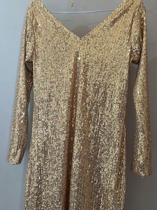 Golden Sequin Dress