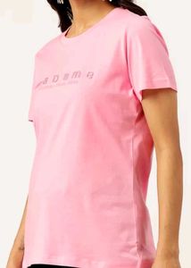 Madame Pink Brand Embossed Print Cotton Tshirt