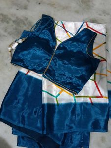 Geometric Saree with stitched Blouse