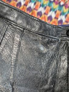 Camel Leather Skirt/Korean