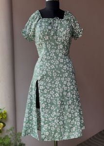 Floral Green Dress