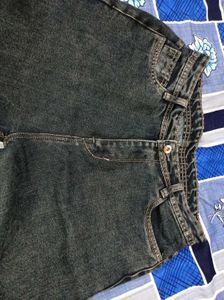 Preloved Black Wide-Leg Denim Jeans