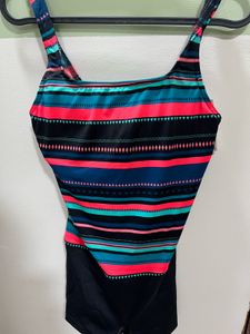 Striped One Piece Swimsuit