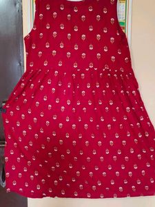 Red Printed Dress