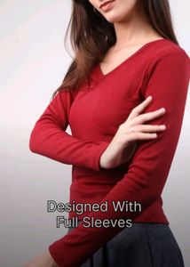 Stylish Maroon Fitted Top