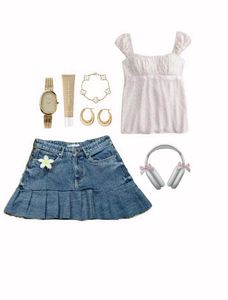 Cute Denim Mini Skirt