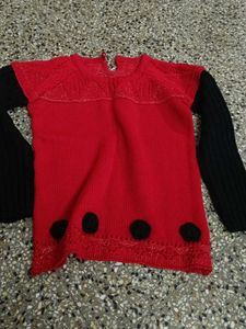 Red N Black Sweater For Kids