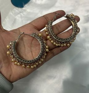Brand new Hoop Earrings with Pearl Detail