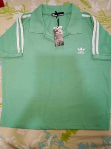 Adidas Polo Crop Top Green