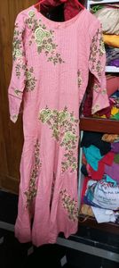 cotton anaarkali gown