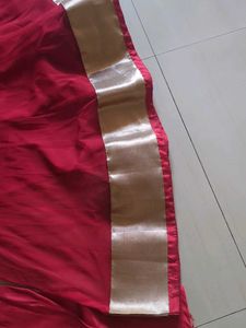 Red &amp; Gold Anarkali Suit