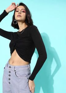 Black Crop top