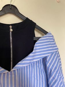 Double Layer Off Shoulder Fancy Shirt