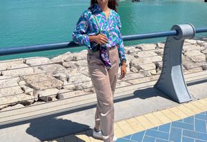 Madame Printed Shirt With Pearl Buttons