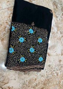 Black Sequence Party Wear Saree