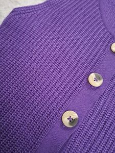 Nuon Cute Purple Ribbed Top/Vest Sweater
