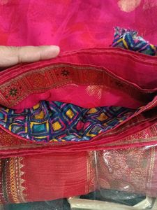 Pink Floral Saree