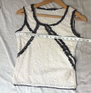 Beautiful Lace Trimmed  Top