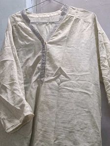 Beaded Cream Blouse